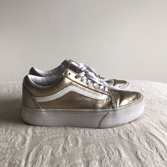 vans leather old skool platform
